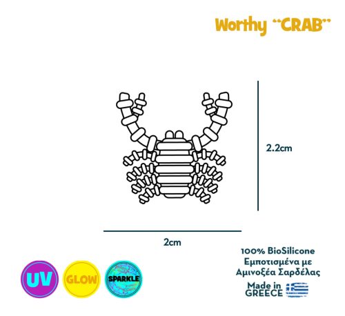Bioszilikon kisrák ‘Worthy CRAB’ 2 cm