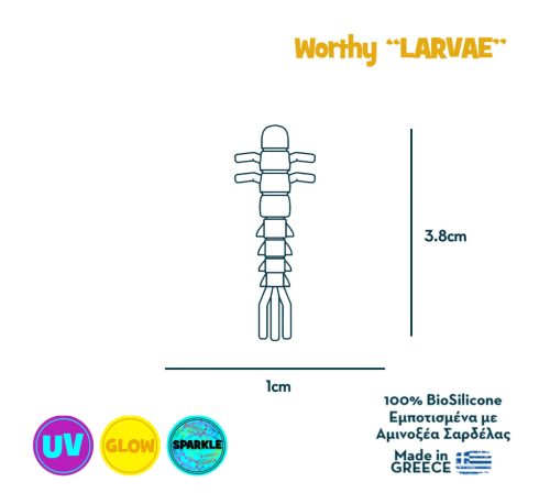 Bioszilikon lárva ‘Worthy LARVAE’ 4 cm