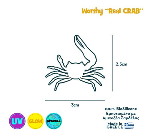 Bio-szilikon rák “Worthy Real CRAB” 2.5 cm