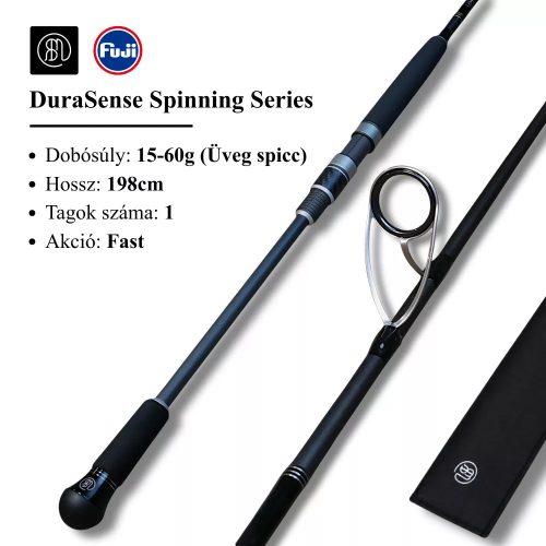 RBM DuraSense Spinning 198cm 15-60g glass tip fast pergető horgászbot