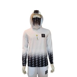   RBM Kapucnis arcvédős hosszú ujjú UV póló fehér médium