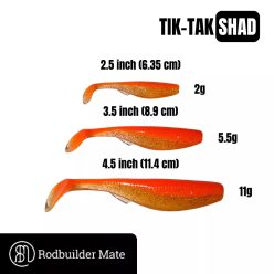 Tik-Tak Shad Orange 3.5 inch